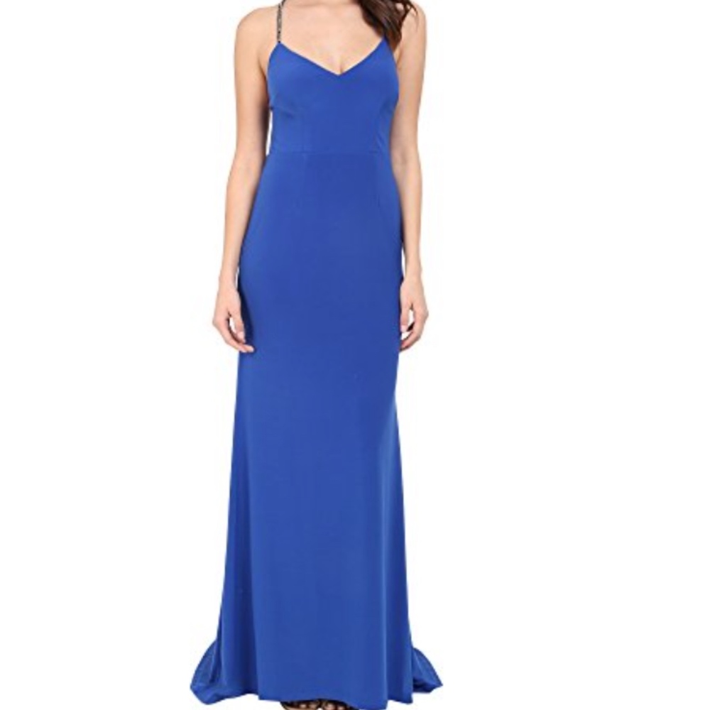 Adrianna Papell Blue Prom Dress